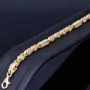 Bling - Königsarmband mit glitzernden Zirkonia Steinen aus 585er Gelbgold (14 Karat) in 21,5 cm Länge