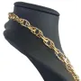 Modische Halskette für Damen aus edlem 14K 585 Gelbgold mit filigranem Design in ca. 49cm Länge (ca. 10g)