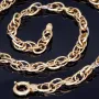 Modische Halskette für Damen aus edlem 14K 585 Gelbgold mit filigranem Design in ca. 49cm Länge (ca. 10g)