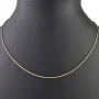 Kurze, glänzende Schlangenkette für Damen aus edlem 585 (14k) Gold in ca. 45cm ca. 1 mm