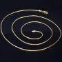 Kurze, glänzende Schlangenkette für Damen aus edlem 585 (14k) Gold in ca. 45cm ca. 1 mm