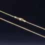 Kurze, glänzende Schlangenkette für Damen aus edlem 585 (14k) Gold in ca. 45cm ca. 1 mm
