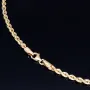 Funkelnde Kordelkette in ca. 60 cm Länge aus hochwertigem 585er Gold 14k ca. 2mm Breite