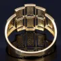 Glanzvoller Ring aus edlem Gold mit ausgefallenem Muster in 585 14K Gelbgold in Ringgröße ca. 58