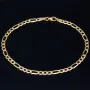 Edles Figaro Armband in hochwertigem 585 14k Gold, ca. 2,5mm breit, 20cm lang