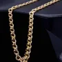 Garibaldi Collier / Goldkette für Damen in stilvollem Design in hochwertigem 333 (8k) Gelbgold in ca. 47-48 cm Länge