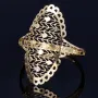 Fein verzierter Ring in elegantem Design für Damen in 585 14K Gelbgold Ringgröße ca. 56-57