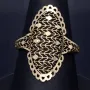 Fein verzierter Ring in elegantem Design für Damen in 585 14K Gelbgold Ringgröße ca. 56-57