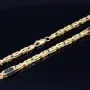 Königskette mit schwarzen Zirkonia aus 585er Gelbgold (14k)- 65cm lang, 4,5 mm breit, 28g