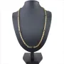 Königskette mit schwarzen Zirkonia aus 585er Gelbgold (14k)- 65cm lang, 4,5 mm breit, 28g