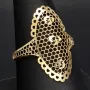 Feiner Damenring aus edlem 585 14K Gold Ringgröße ca. 57-58