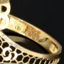Feiner Damenring aus edlem 585 14K Gold Ringgröße ca. 57-58