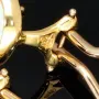 1 Paar Gold Ohrstecker / Ohrringe mit wertigem und praktischen Verschluss in 14K / 585 Gelbgold, mit jeweils einer faszinierenden, in Regenbogenfarben leuchtenden Opal-Dublette bestückt