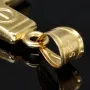 Glänzender Kreuz Anhänger in modernem Design aus 14k / 585 Gold