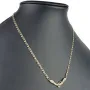 Collier für Damen aus 585 (14k) Bicolor Gold (Gelb- und Weißgold) mit einem von Zirkoniasteinen besetzten Anhänger (ca. 47 cm)