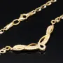 Collier für Damen aus 585 (14k) Bicolor Gold (Gelb- und Weißgold) mit einem von Zirkoniasteinen besetzten Anhänger (ca. 47 cm)