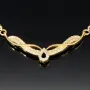 Collier für Damen aus 585 (14k) Bicolor Gold (Gelb- und Weißgold) mit einem von Zirkoniasteinen besetzten Anhänger (ca. 47 cm)