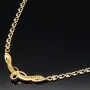 Collier für Damen aus 585 (14k) Bicolor Gold (Gelb- und Weißgold) mit einem von Zirkoniasteinen besetzten Anhänger (ca. 47 cm)