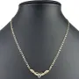 Collier für Damen aus 585 (14k) Bicolor Gold (Gelb- und Weißgold) mit einem von Zirkoniasteinen besetzten Anhänger (ca. 47 cm)