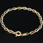Funkelndes Armband aus hochwertigem Bicolor 585 14K Gold (ca. 19-20 cm Länge)