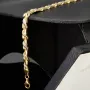 Schönes Bicolor Goldarmband mit stilvollem Dekor aus hochwertigem 585 14K Weißgold und Gelbgold (ca. 19 cm Länge)