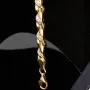 Schönes Bicolor Goldarmband mit stilvollem Dekor aus hochwertigem 585 14K Weißgold und Gelbgold (ca. 19 cm Länge)