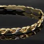 Schönes Bicolor Goldarmband mit stilvollem Dekor aus hochwertigem 585 14K Weißgold und Gelbgold (ca. 19 cm Länge)