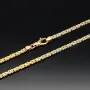 Massive Königskette in ca. 80cm Länge und 2,5mm in besonderem Bicolor Design aus 14K 585 Gold (Gelbgold und Weißgold) (ca. 35,9g)