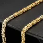 Massive Königskette in ca. 80cm Länge und 2,5mm in besonderem Bicolor Design aus 14K 585 Gold (Gelbgold und Weißgold) (ca. 35,9g)