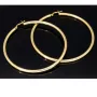 Glänzende XXL Creolen / Hoops / Ohrringe in elegantem Design in edlem 585 14K Gelbgold glänzend poliert