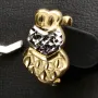 Bicolor Ohrringe in kunstvollem Design in 14K / 585 Gelbgold und Weißgold