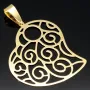 Schön verzierter Herz-Anhänger aus edlem 585 / 14K Gold
