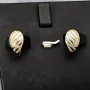 Ohrringe mit Zirkonia und englischem Verschluss aus massivem Bicolor 585er 14K Gold