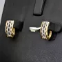 Funkelnde Ohrringe mit Zirkonia und englischem Verschluss aus massivem Bicolor 585er 14K Gold