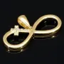 Infinity - Gold - Anhänger in Form eines Unendlichkeitszeichens mit Zirkoniabesetztem Kreuz in 585 14K Gelbgold