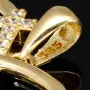 Infinity - Gold - Anhänger in Form eines Unendlichkeitszeichens mit Zirkoniabesetztem Kreuz in 585 14K Gelbgold