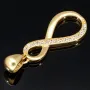 Unendlichkeitszeichen - Gold - Anhänger mit Zirkonia in edlem 585 14K Gold