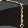 Elegantes Armband aus funkelndem - Bicolor Gold 14K / 585 Gelb- und Weißgold (ca. 19,5 cm Länge)