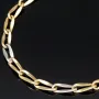 Elegantes Armband aus funkelndem - Bicolor Gold 14K / 585 Gelb- und Weißgold (ca. 19,5 cm Länge)