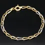 Elegantes Armband aus funkelndem - Bicolor Gold 14K / 585 Gelb- und Weißgold (ca. 19,5 cm Länge)