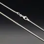 Edle Schlangenkette für Damen aus massivem 585er (14k) Weißgold in 50 cm ca. 4,7g