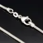 Edle Schlangenkette für Damen aus massivem 585er (14k) Weißgold in 50 cm ca. 4,7g