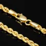 Edle Kordelkette in ca. 60 cm Länge aus hochwertigem 585er Gold 14k ca. 2,5 mm Breite