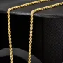 Funkelnde Kordelkette in ca. 60 cm Länge aus wertvollem 585er Gelbgold 14k ca. 2mm Breite