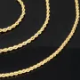 Funkelnde Kordelkette in ca. 60 cm Länge aus wertvollem 585er Gelbgold 14k ca. 2mm Breite