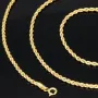 Funkelnde Kordelkette in ca. 60 cm Länge aus wertvollem 585er Gelbgold 14k ca. 2mm Breite