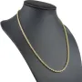 Kurze, funkelnde Kordelkette in ca. 45cm Länge aus edlem 14K 585 Gold ca. 2,5mm Breite