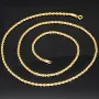 Kordelkette in ca. 50 cm Länge aus edlem Gold (14K 585er Gelbgold) ca. 2mm Breite