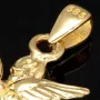 Edler Engel-Anhänger aus funkelndem Gold (14k / 585 Gelbgold)