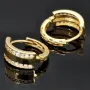 Mini Creolen mit funkelnden Zirkonia aus massivem 585 14K Gold